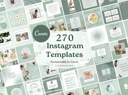 270 Green Instagram Templates