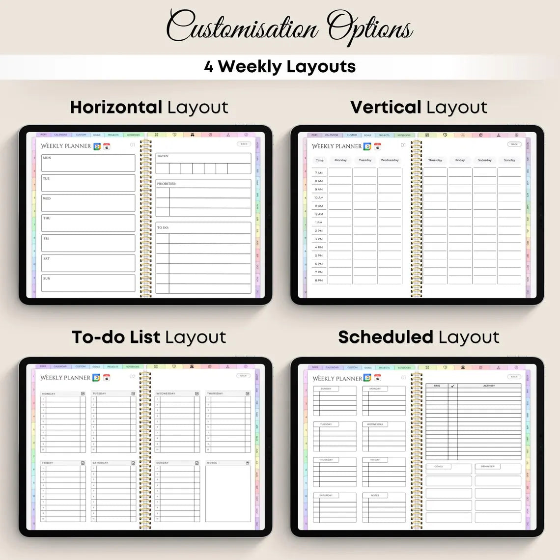 All-in-One Digital Planner 2024, 2025, 2026, Undated Digital Planner, Digital Journal, Digital Goodnotes Template, Notability, Daily Planner