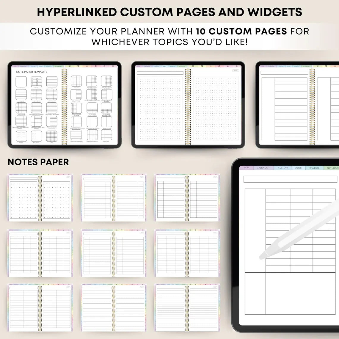 All-in-One Digital Planner 2024, 2025, 2026, Undated Digital Planner, Digital Journal, Digital Goodnotes Template, Notability, Daily Planner