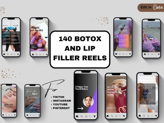 140 Botox and Lip Filler Reels