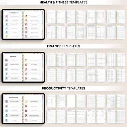 All-in-One Digital Planner 2024, 2025, 2026, Undated Digital Planner, Digital Journal, Digital Goodnotes Template, Notability, Daily Planner