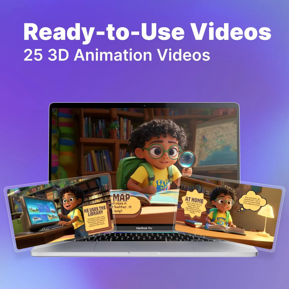 Pixar-Style 3D Kids' Video Stories, Complete with Voiceovers and Exclusive PLR Rights