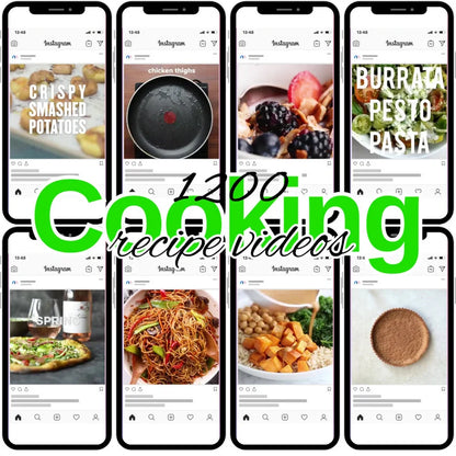 1200 Ready-Made Cooking Recipes Videos