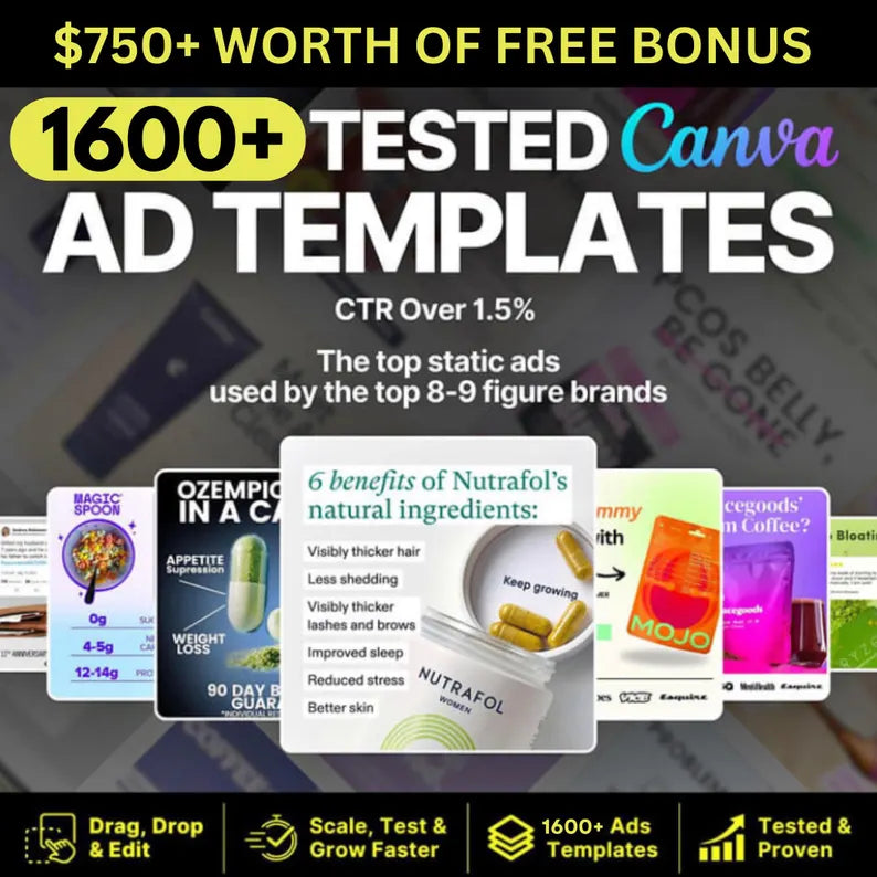 1600+ Tested Canva AD Templates