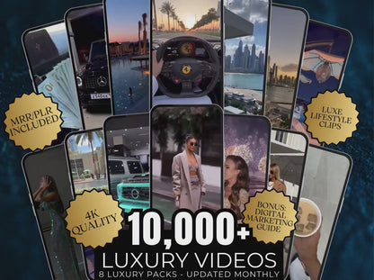 10'000+ Luxury Videos + 3 Guides Bonus !