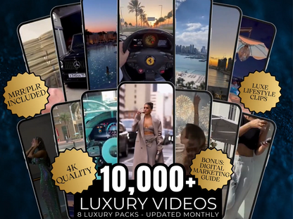 10'000+ Luxury Videos + 3 Guides Bonus !